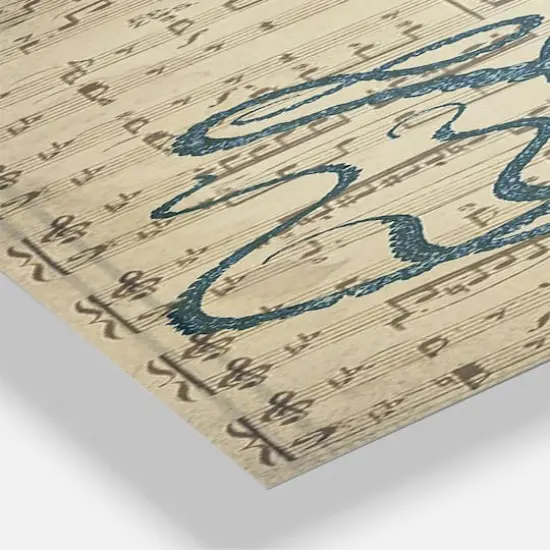 Designart 'Octopus Music Score Ii Large Nautical & Coastal Multipanel Wall Clock {4}