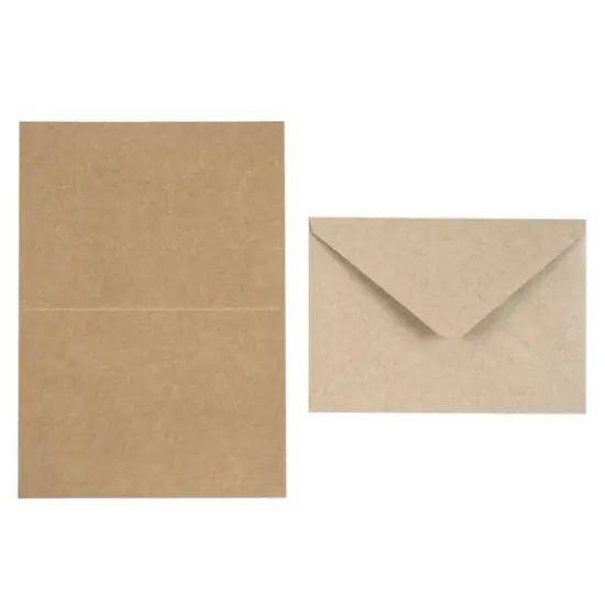 Folded Cards & Envelopes by Recollections&trade;, 3.5" x 4.87" Kraft {3}