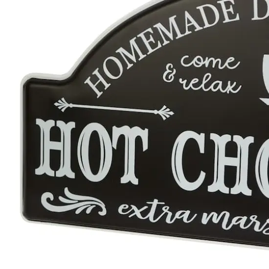30" Black Hot Chocolate Farmhouse Wall Sign {4}