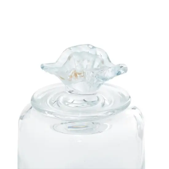 Set of 2" Blue Glass Contemporary Decorative Jars 5", 9" {5}