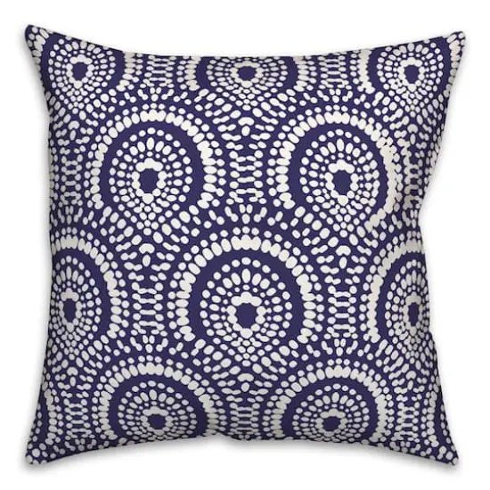 18" x 18" Fan Pattern Indoor/Outdoor Throw Pillow Blue {1}