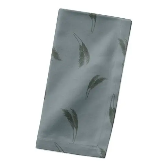 Feather Grass Cotton Twill Napkin Blue and Emerald {3}