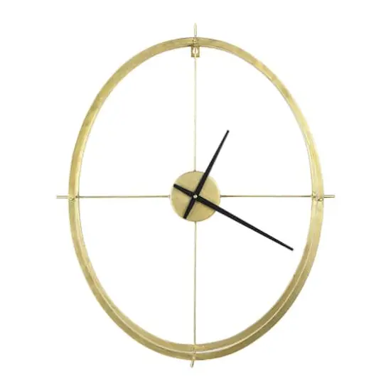 Hello Honey&reg; 2.5ft. Gold Double Frame Round Clock {1}