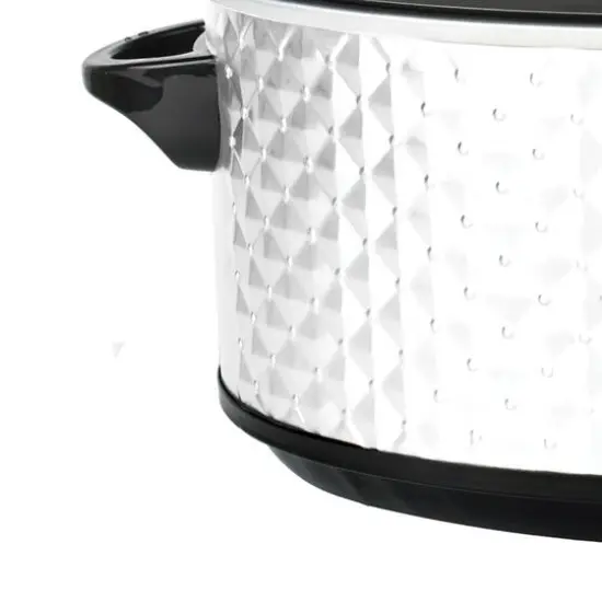 Brentwood Pearl White 7qt. Quilted-Pattern Slow Cooker {6}