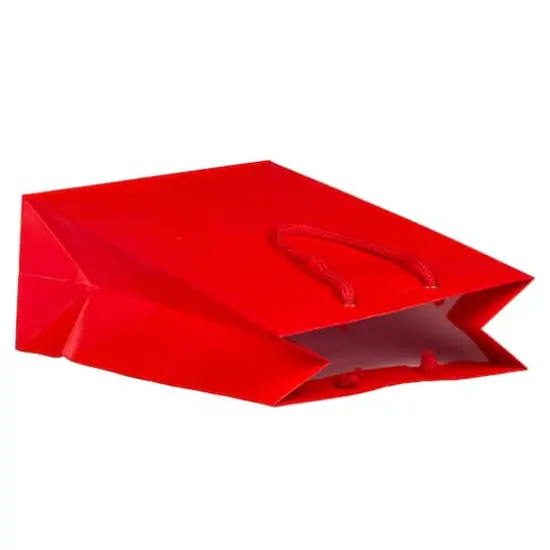 JAM Paper Medium Gift Bags with Rope Handles, 3ct. Red Matte {4}