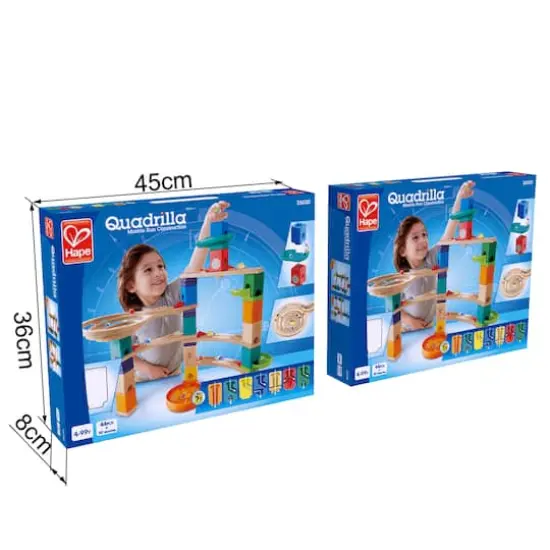 Hape Quadrilla Wooden Marble Run Construction Cliffhanger Set {5}