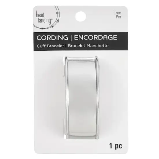 Rhodium Cuff Bracelet with Inlay by Bead Landing&trade; {4}