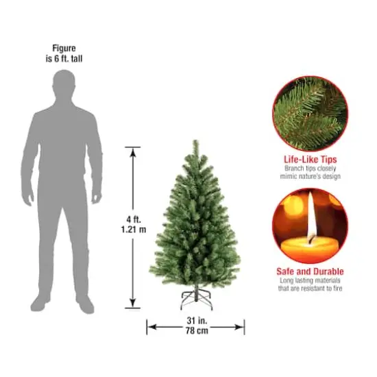 4ft. Unlit North Valley&reg; Spruce Artificial Christmas Tree {5}