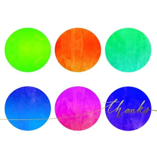 JAM Paper Multi-Dot Aurora Everyday Thank You Card Set, 20ct. {1}