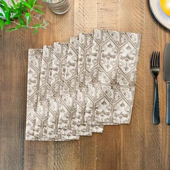 Regal Cream Pattern Cotton Twill Napkin {4}