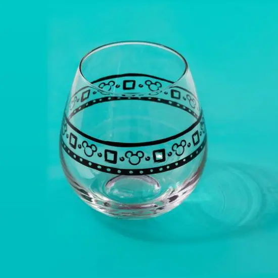 JoyJolt&reg; Disney&reg; 15oz. Geo Picnic Mickey Mouse Stemless Wine Glass Set, 4ct. {7}