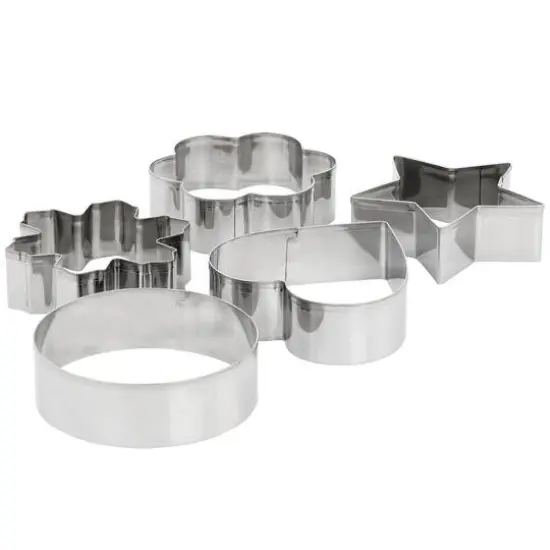 Martha Stewart Stainless Steel Cookie Cutter Set In Assorted Shapes, 5ct. {10}