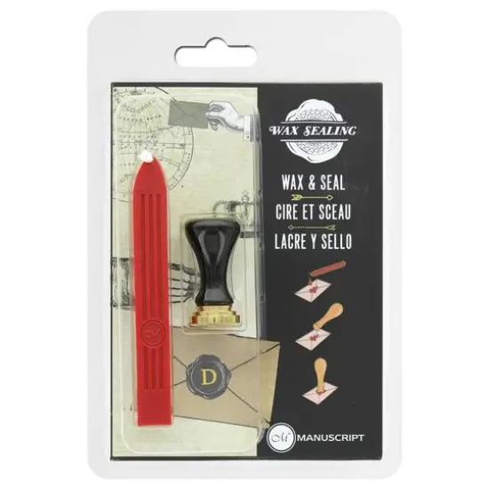 Manuscript Wax Sealing Initial Set D {1}