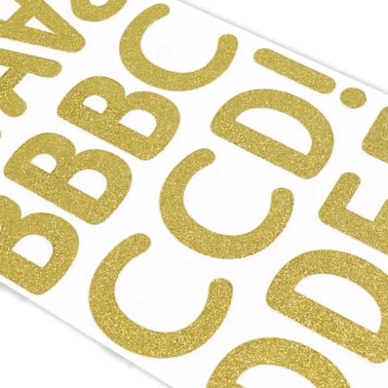 Gold Glitter Rounded Font Alphabet Stickers by Recollections&trade; {5}