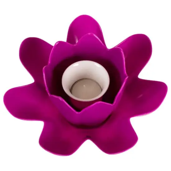 Swim Central 7.5" Magenta Hydro Tools Pool or Spa Floating Flower Candle Light {3}
