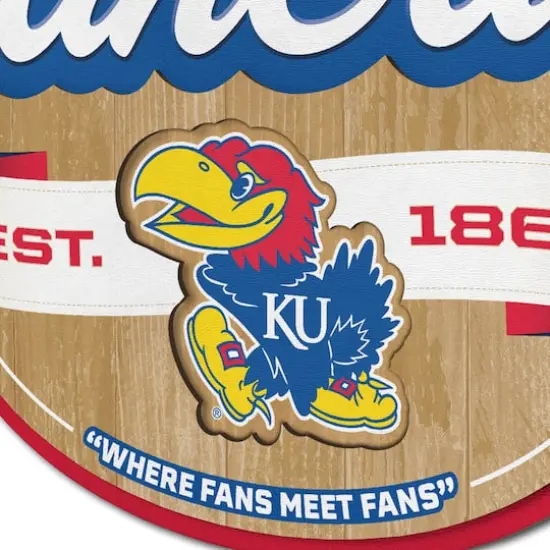 NCAA Fan Cave Sign Kansas Jayhawks {6}