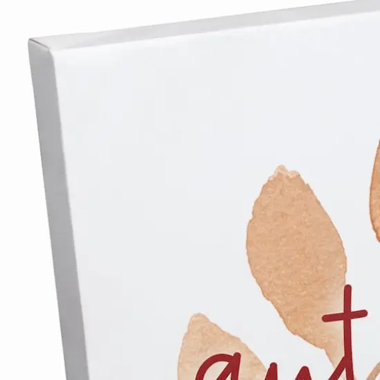 Autumn Watercolor Leaf Canvas Wall Art {4}