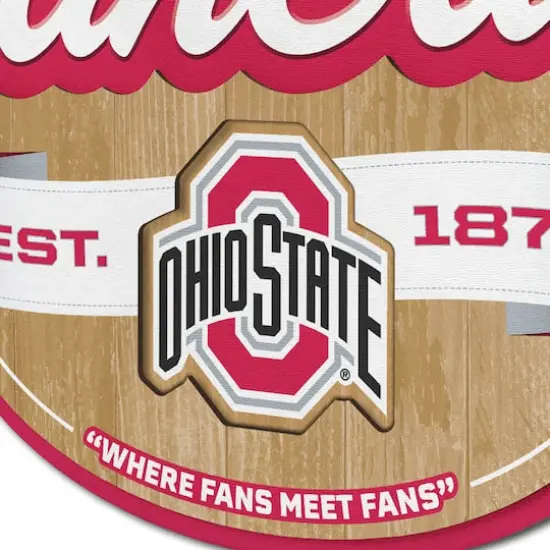 NCAA Fan Cave Sign Ohio State Buckeyes {5}