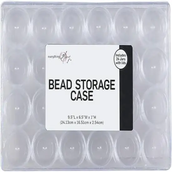 Everything Mary Large Plastic Bead Storage Box with 24 Jars {8}