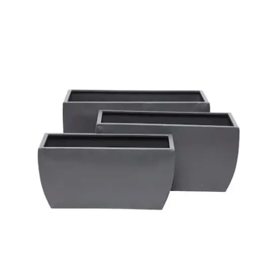 Grey Modern Planter, Set of 3" 20", 18", 16" {5}