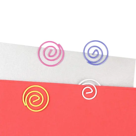 JAM Paper Assorted Colors Circular Paper Clips, 9 Packs of 50 {4}