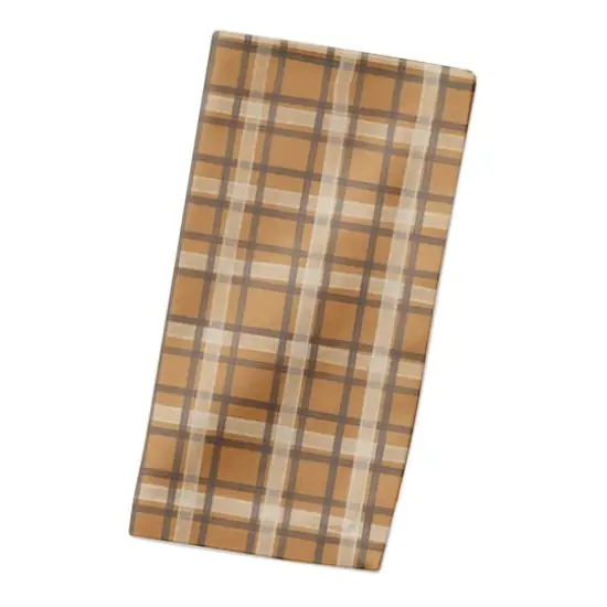 Orange Multi Plaid Cotton Twill Napkin {3}