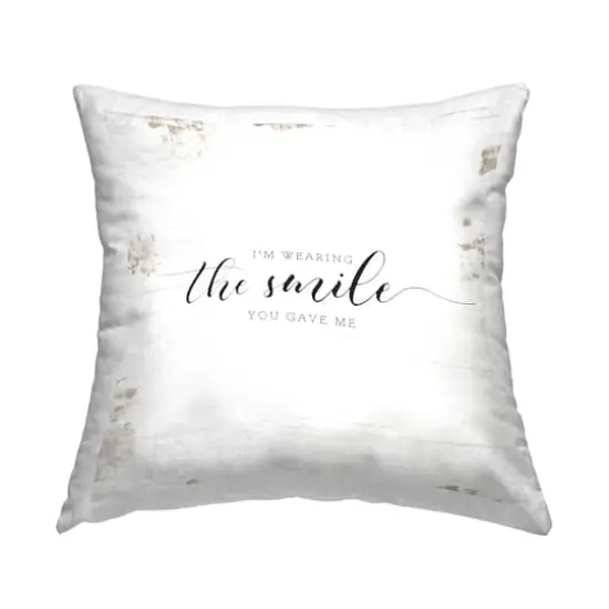 Stupell Industries Wearing the Smile You Game Me Romantic Couple Phrase Throw Pillow 18" x 18" {1}