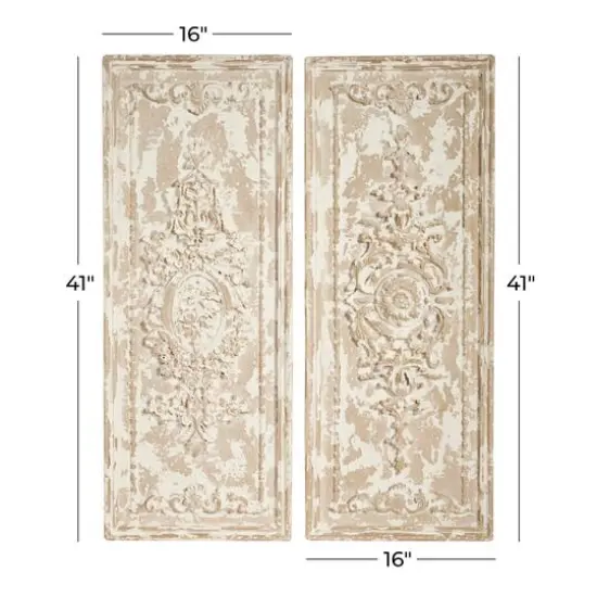 41" Beige Vintage Wall Decor Set {6}