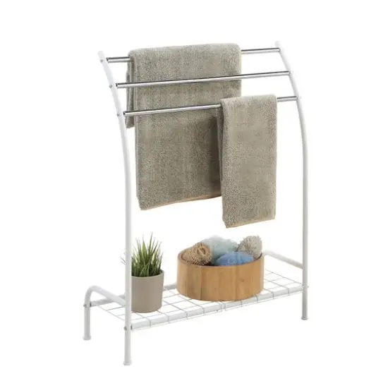 SunnyPoint Standing Towel Rack White {4}