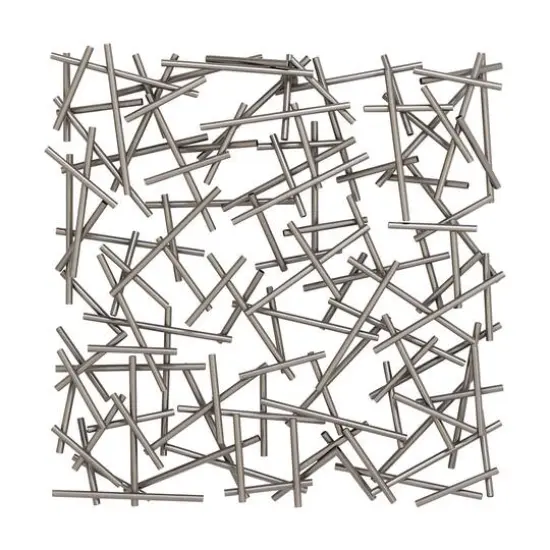 CosmoLiving by Cosmopolitan 20" Silver Contemporary Abstract Metal Wall D&eacute;cor {1}