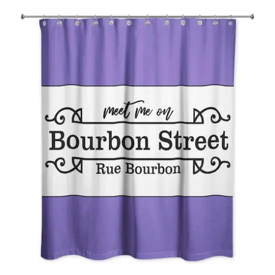 Bourbon Street Sign Mardi Gras Shower Curtain {1}