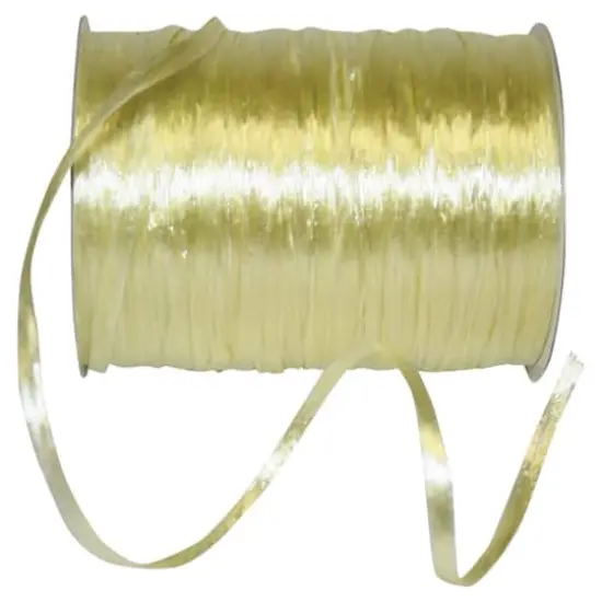JAM Paper 1/4" Raffia Pearl Ribbon Daffodil {1}