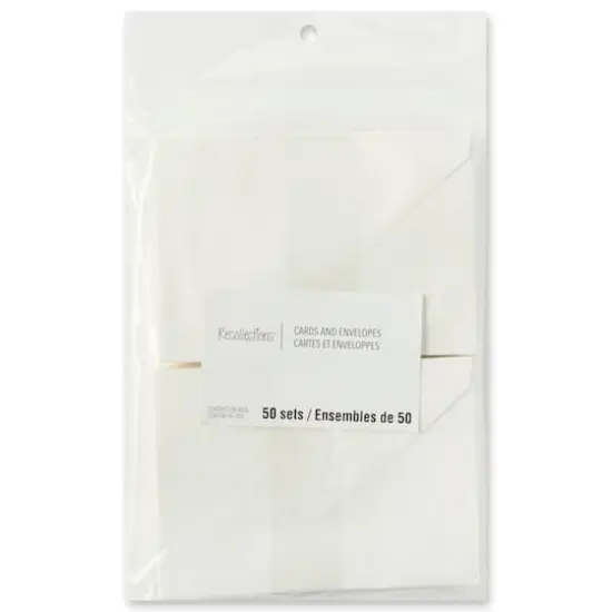 Folded Cards & Envelopes by Recollections&trade;, 3.5" x 4.87" Ivory {5}