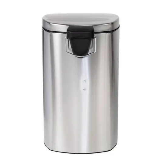 Honey Can Do 50L Soft-Close Stainless Steel Step Trash Can with Lid {4}