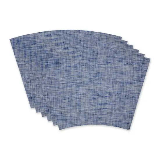 DII&reg; Tweed Wedge Table Placemats, 6ct. Blue {1}