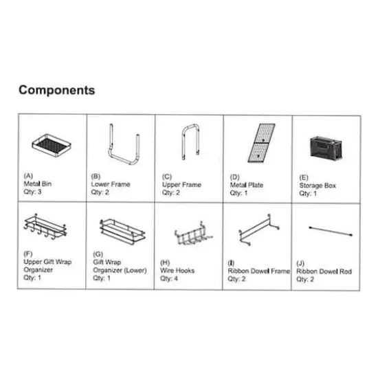 Gramercy Rolling Cart by Simply Tidy&trade; Black {7}