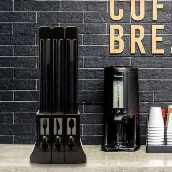 Mind Reader Black Refillable Utensil Dispenser {3}