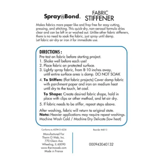 7oz. Therm O Web SpraynBond&trade; Heat-Bonded Fabric Stiffener {6}