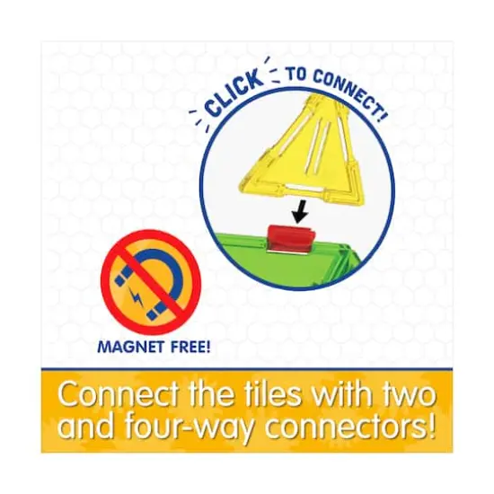 Techno Tiles - Geometric Snap & Build Tiles: Primary Colors: 240+ Pcs {7}