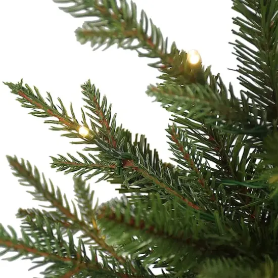 2ft. Pre-Lit Artificial Christmas Tree in Stump Planter, Warm White LED Lights {4}