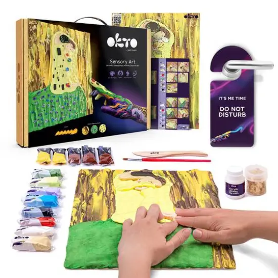 OKTO Sensory Art 3D Gustav Klimt The Kiss Clay Painting Kit {7}