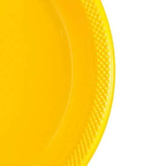JAM Paper 10.25" Yellow Plastic Party Plates, 20ct. Assorted {4}
