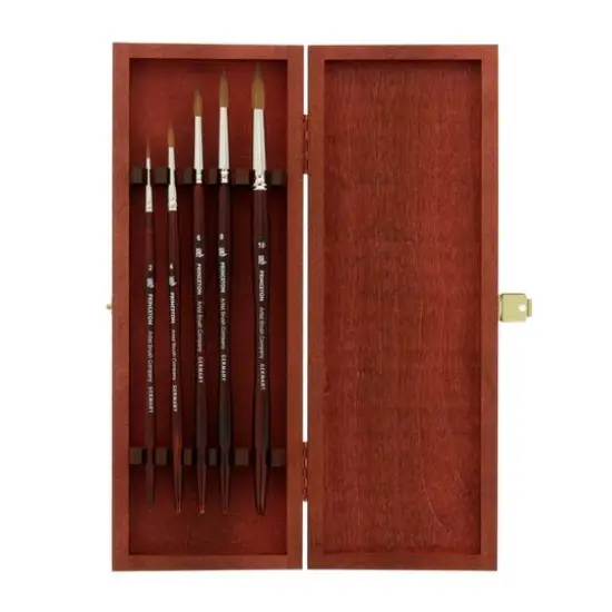 Princeton&trade; Round Short Handle Kolinsky Sable 5 Piece Brush Set {1}