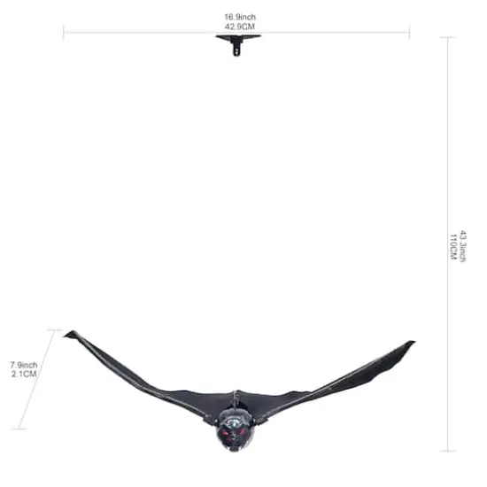 11.5" LED Black Animated Fly-Around Bat by Ashland&reg; {6}