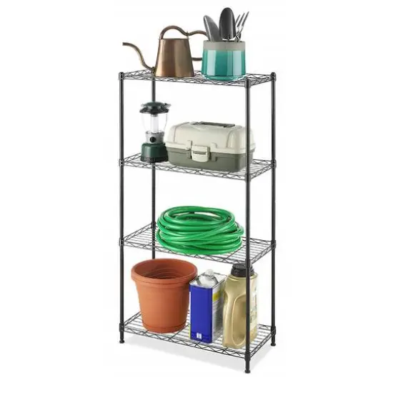 Whitmor Supreme Black 4-Tier Shelves {3}