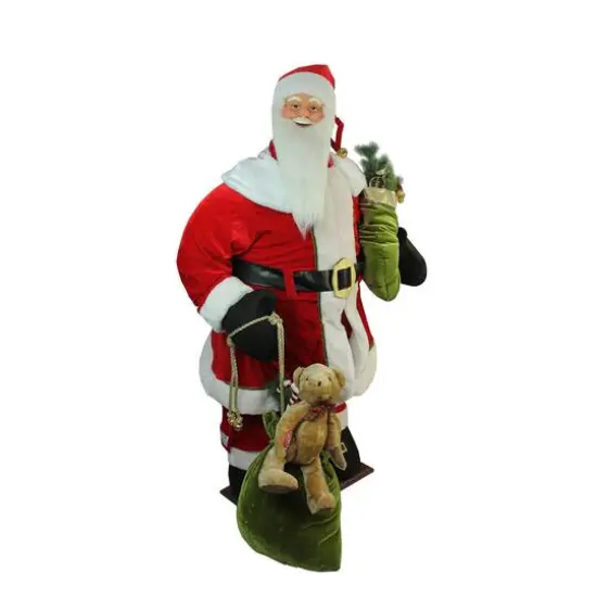 5ft. Red Musical Inflatable Santa Claus Christmas Figurine {3}