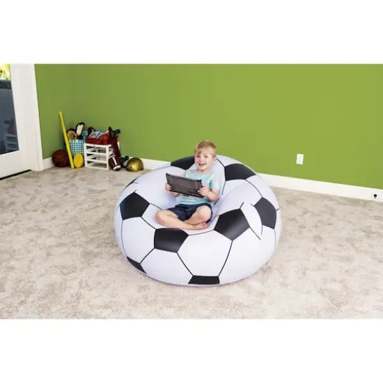 Bestway Up In & Over Beanless Soccer Ball Chair, 45" x 44" x 26" {4}