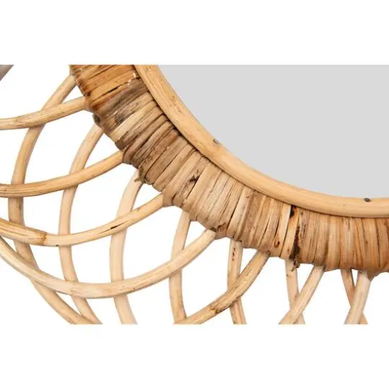 Hello Honey&reg; Oval Woven Bamboo Wall Mirror {9}