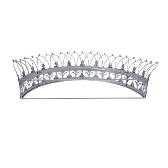 Hello Honey&reg; 29" Metal Curtain Crown Silver {7}