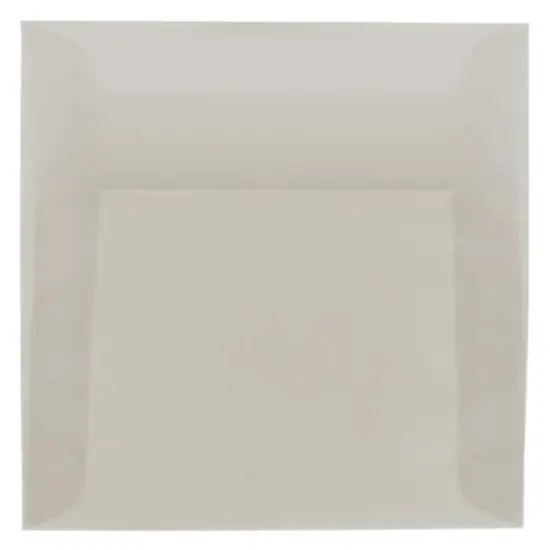 JAM Paper 5.5" x 5.5" Square Translucent Vellum Invitation Envelopes, 25ct. Platinum Silver {1}